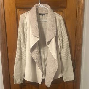 Madison & Lola Faux Suede Shearling Cardigan